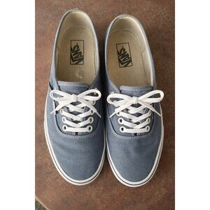 VANS Authentic Blue Canvas Lace-Up Comfort Casual Sneakers Mens 9/10.5 Women’s